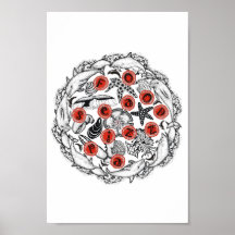 Seafood Pizza Print