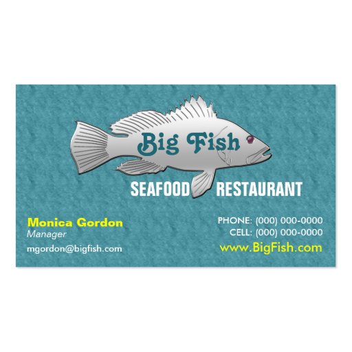 Seafood Restaurant Business Card
