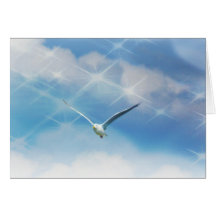 Seagull Bird in Flight Photo Greeting Card