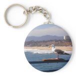 Seagull by Santa Monica Beach keychains
