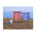 Seagull & Deckchairs postcards