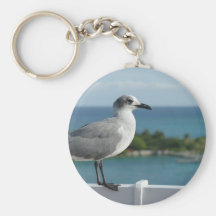 Seagull In Paradise Keychain