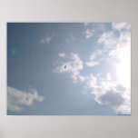 Seagull in Shining Clouds posters