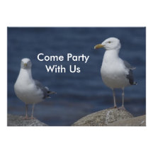 Seagull Party invitation