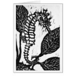Seahorse - block print cards