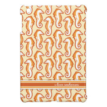 Seahorse Frolic iPad Mini Case - Orange
