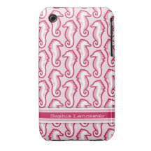 Seahorse Frolic iPhone 3G Barely There - Pink iPhone 3 Cases