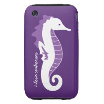 Seahorse Frolic iPhone 3G Case-Mate Tough - Purple