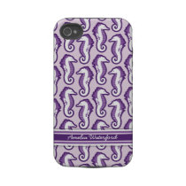 Seahorse Frolic iPhone 4 Case-Mate Tough - Purple