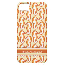 Seahorse Frolic iPhone 5 Barely There Case -Orange