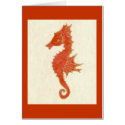 SEAHORSE IN ORANGE cards