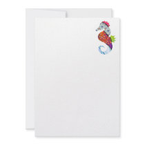 Seahorse Patchwork Pet Invitation