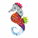 Seahorse Patchwork Pet Jewellery Pin photo sculptures