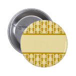 Seahorse Pattern in Tan and Brown. Pinback Button