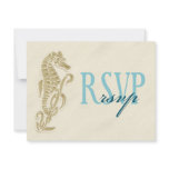 Seahorse Wedding RSVP card