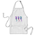 Seahorses in Blue Purple and Green aprons