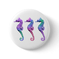 Seahorses in Blue Purple and Green