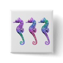 Seahorses in Blue Purple and Green