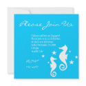 Seahorses invitations