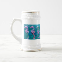 Seahorses on Ocean Background Mugs