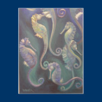 seahorses postcards