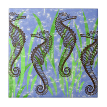 SEAHORSES Tile