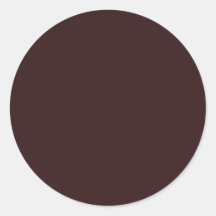 Seal Brown Round Sticker