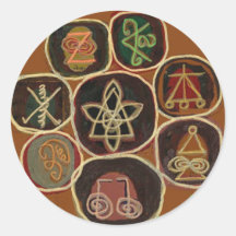 SEAL of HEAL :  Karuna Reiki Emblem Round Stickers