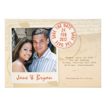 Seal of Love - Save the Date Card Personalized Invite