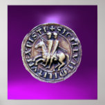 SEAL OF THE KNIGHTS TEMPLAR gem purple Print