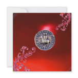 SEAL OF THE KNIGHTS TEMPLAR ruby red invitations