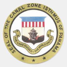 SEAL OF THE PANAMA CANAL ZONE STICKER