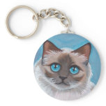 Seal Point Ragdoll Cat Keychain