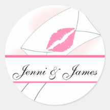 Sealed with a Kiss Wedding Favour Stickers