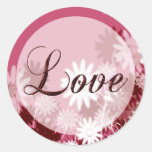 Sealed With Love Invitation Floral Envelope Seal Round Sticker
