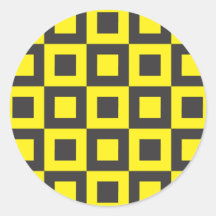 seamless black and yellow squares in squares sticker