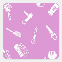 Seamless cosmetics background texture square sticker