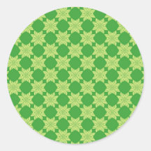 Seamless green leafy pattern sticker