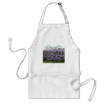 Seamless Purple Flowering Hedges Apron