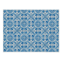 Seamless tile pattern post cards