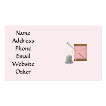Seamstress Arts and Crafts Business Card