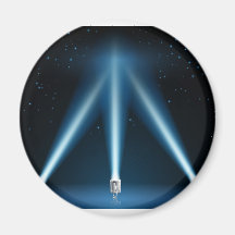 Searchlights or spotlights illustration fridge magnets