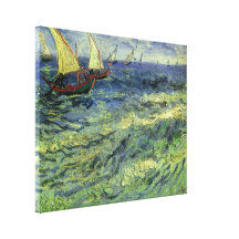 Seascape at Saintes-Maries by Vincent van Gogh Gallery Wrap Canvas