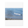 Seascape with waves and poem postcard