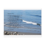 Seascape with waves and poem post cards