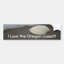 Seashell and Surf Bumper Stickers