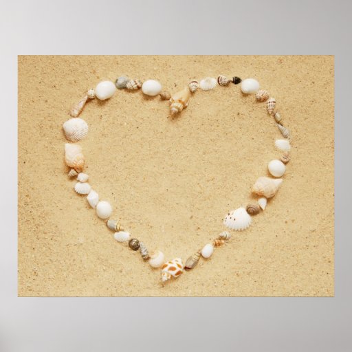 Seashell Heart Poster