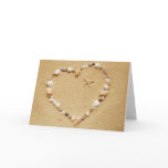 Seashell Heart with Starfish Card