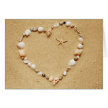 Seashell Heart with Starfish Card