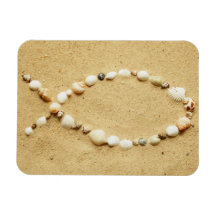 Seashell Ichthys Rectangle Magnets